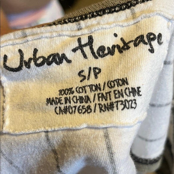 Urban Heritage White Tank Top with Black Pinstripes - Picture 2 of 2